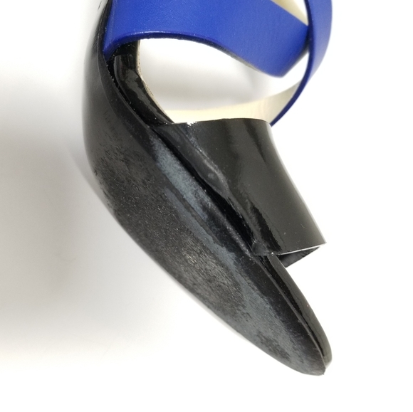 Ralph Lauren Collection Purple Label Kairo Black & Blue Leather Heels 39½ - Picture 14 of 14